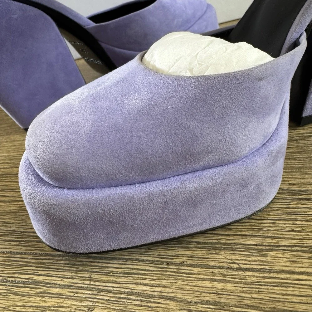 Pierre‎ Hardy Lavender Purple Suede Platform Pumps 6.5 US 120mm